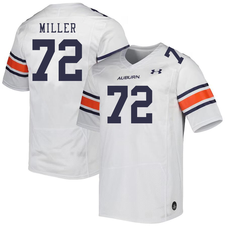 Men #72 Izavion Miller Auburn Tigers College Football Jerseys Stitched-White